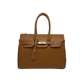 Sac à main en cuir véritable, grand format