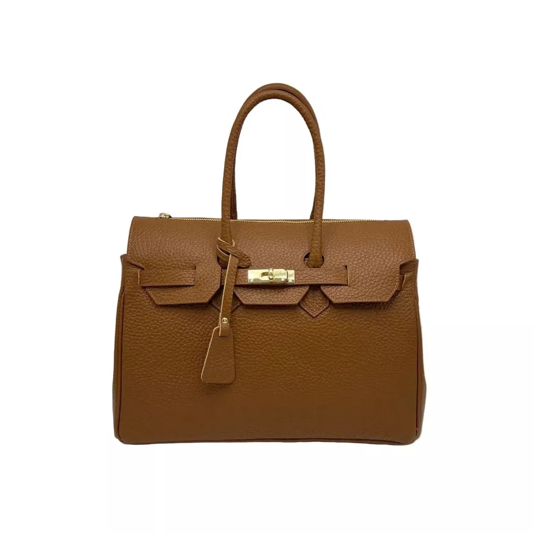 Sac à main en cuir véritable, grand format